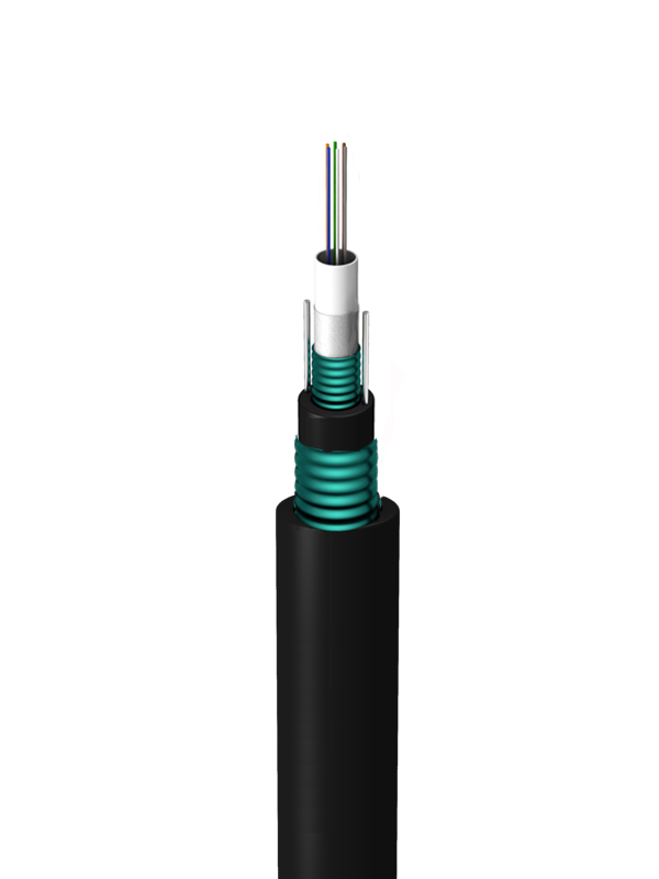 Armored +2 Steel Wires Optic Outdoor GYTW fiber cable