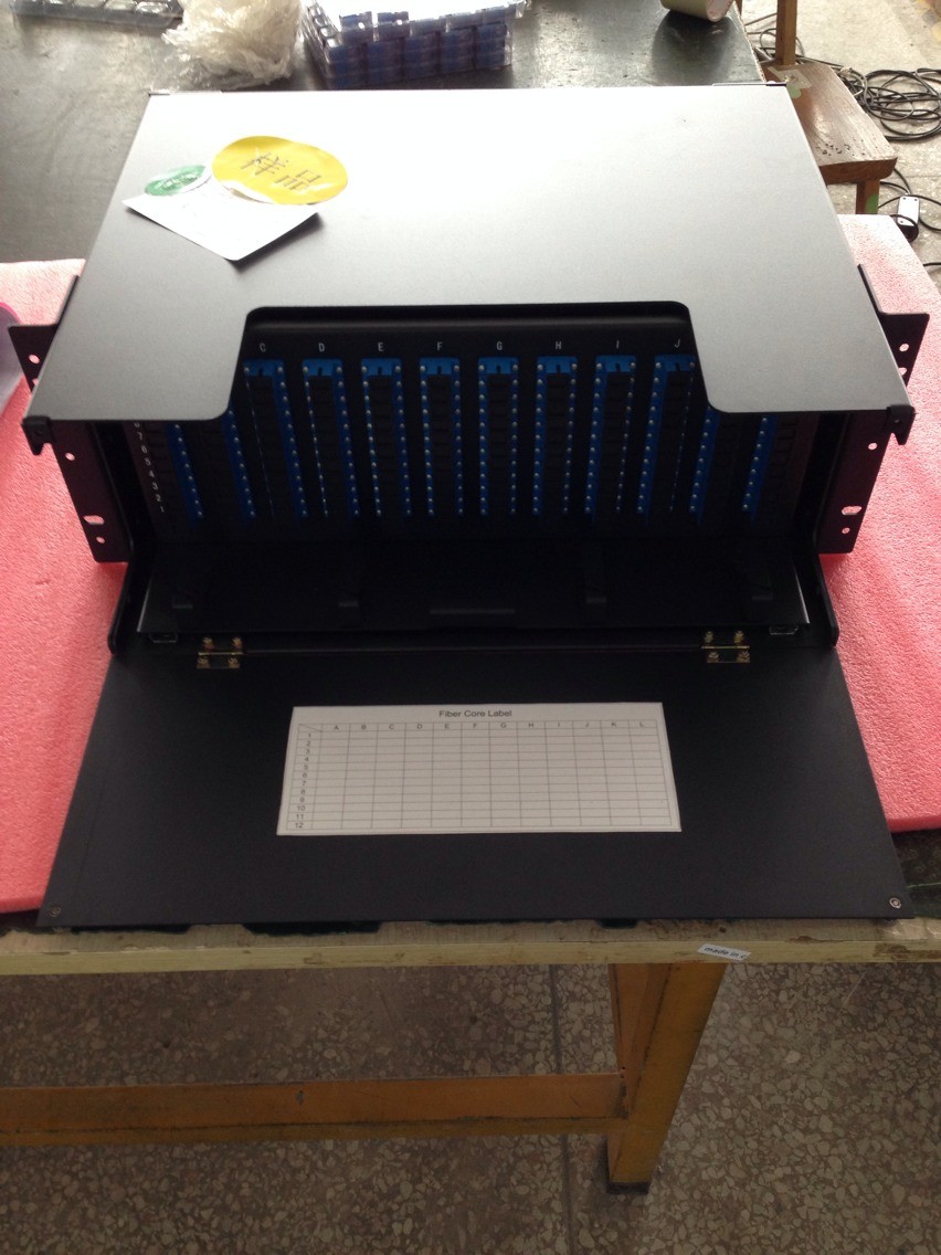 Fiber Optic Sliding type 144 ODF SC sliding type complete with SC/PC adaptor 144pecs only, 4U, with accessories , bared fiber protection tube and cassettes of 24core 6 pecs,19'&21'/ETSI fixing barckets