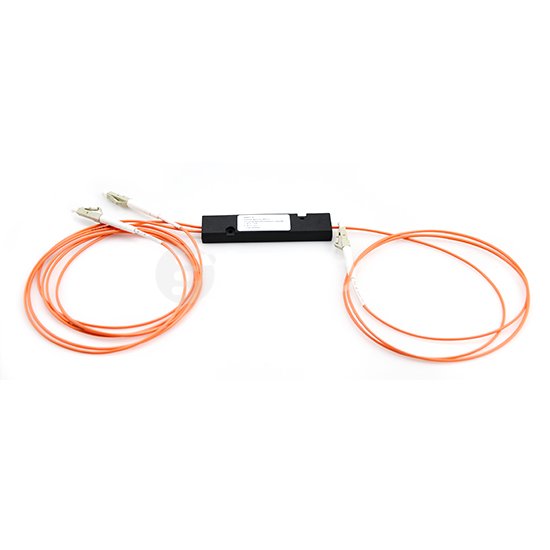 1X2 FBT Splitter Multimode OM1/OM2 Single Window 0.9/2.0/3.0mm Fiber with ABS Box