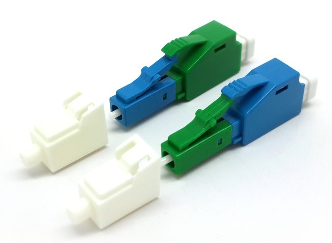 SC/APC Male to SC/PC Female Simplex Singlemode Fiber Optic Adapter