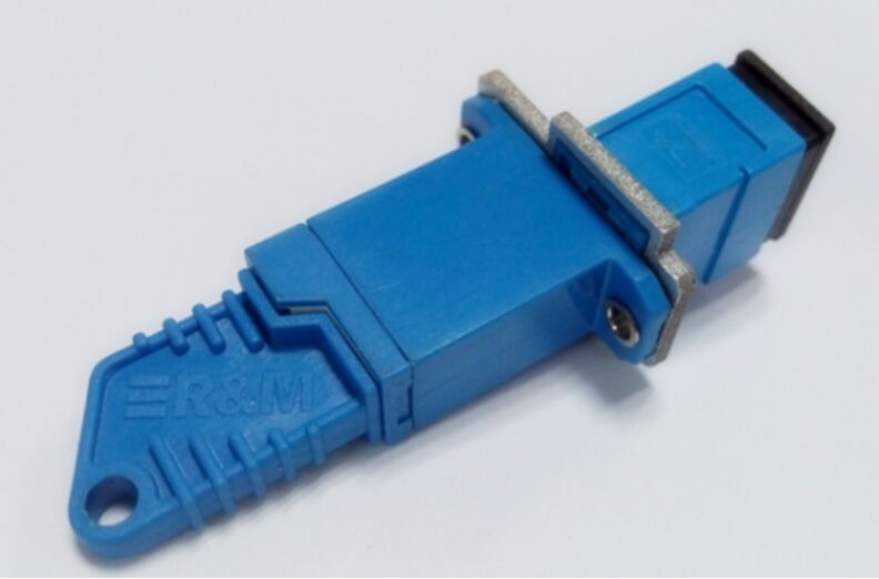 E2000/UPC to SC/UPC Hybrid Simplex Plastic Fiber Optic Adapter
