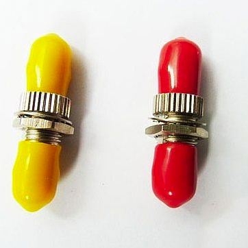 ST/UPC to ST/UPC Simplex Metal Fiber Optic Adapter