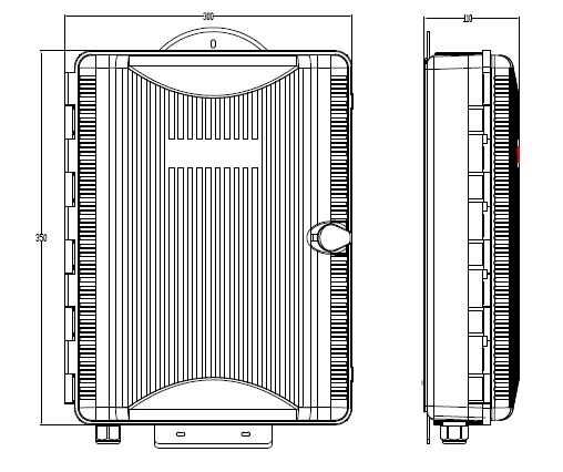 Fiber optic termination box SC SM 24 Ports