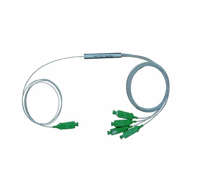 SC APC EPON MINI PLC 1X4 Single mode Fiber Optical FTTH PLC Splitter ,0.9mm mini plc splitter 1x4 with sc/apc connector