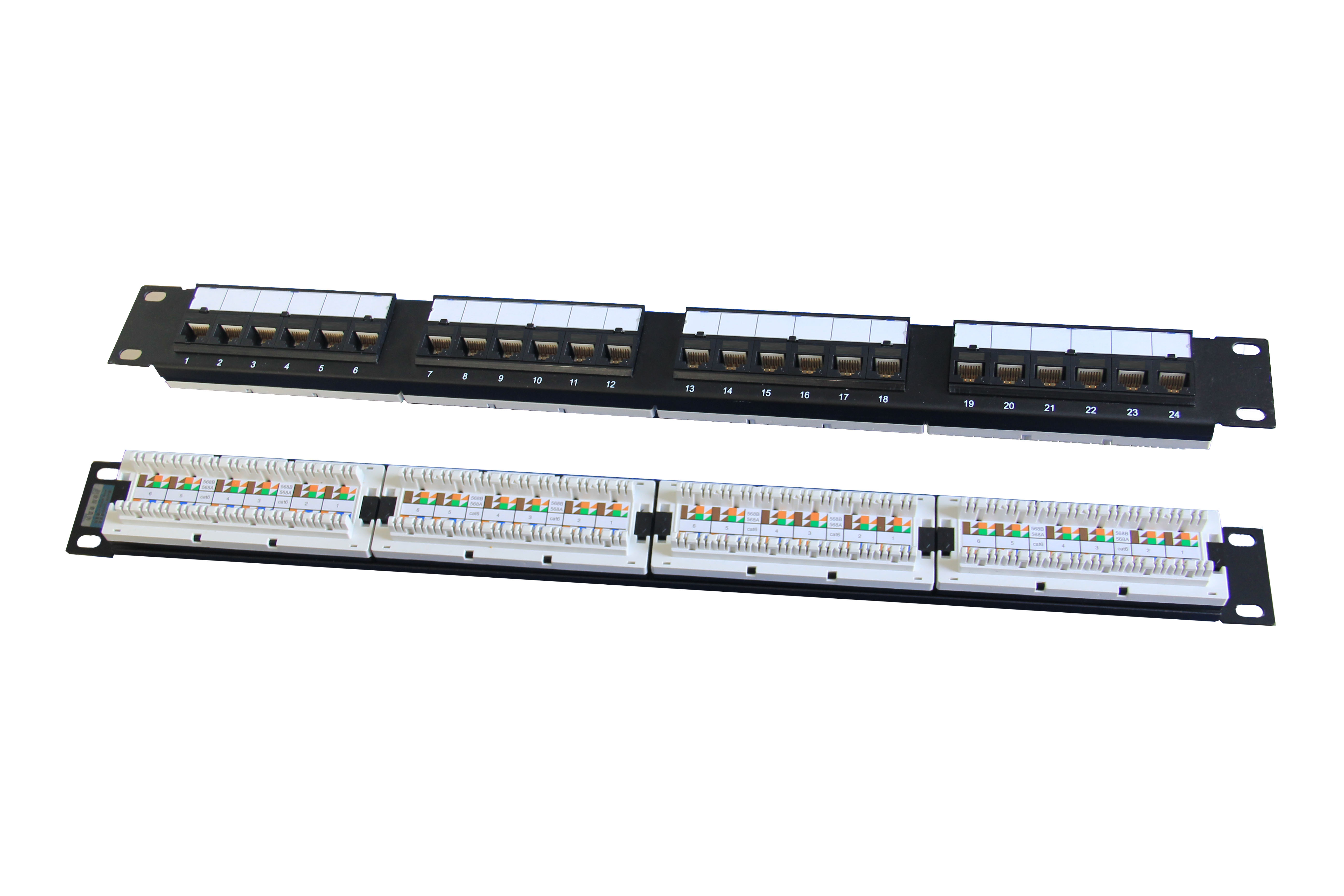 1U 24 ports UTP CAT5E Patch Panel (intergrated 1U24C6)