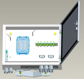 Outdoor Fiber Distribution Cabinet Capacity 12 Cores
