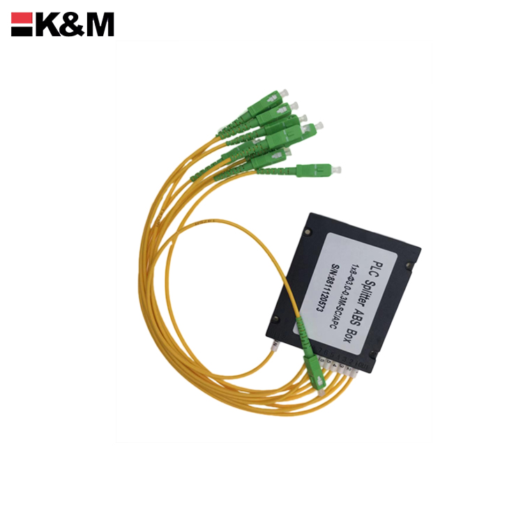 SC/APC PLC Splitter 1:8 box type 3.0mm  with numbers pass 3D test