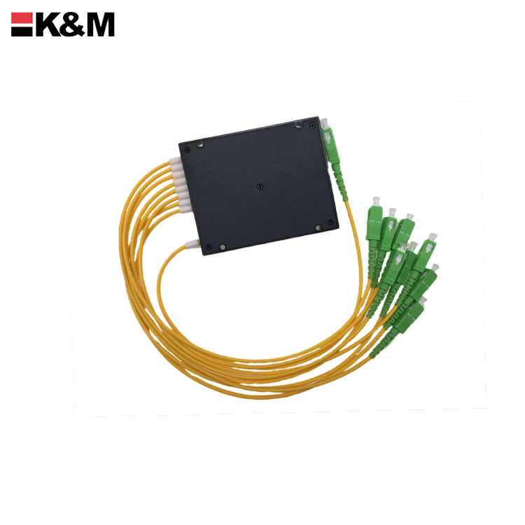 SC/APC PLC Splitter 1:8 box type 3.0mm  with numbers pass 3D test