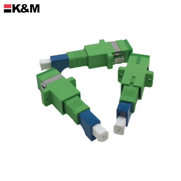 SC/APC female to LC/PC Female Simplex Singlemode Fiber Optic Hybird Adapter