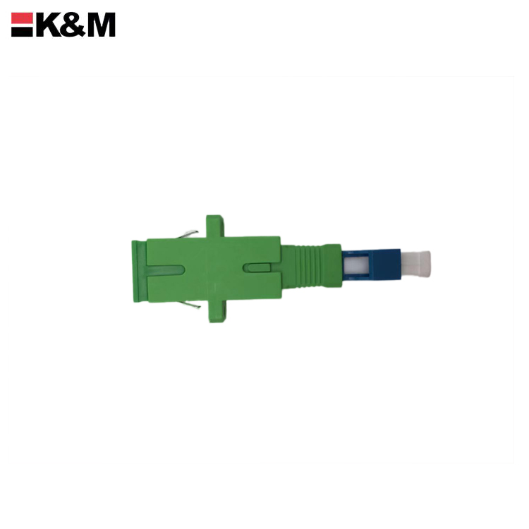 SC/APC female to LC/PC Female Simplex Singlemode Fiber Optic Hybird Adapter