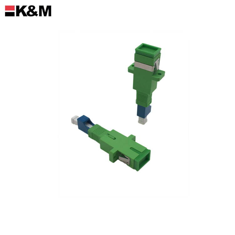 SC/APC female to LC/PC Female Simplex Singlemode Fiber Optic Hybird Adapter