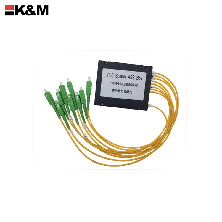SC/APC PLC Splitter 1:8 box type 3.0mm  with numbers pass 3D test