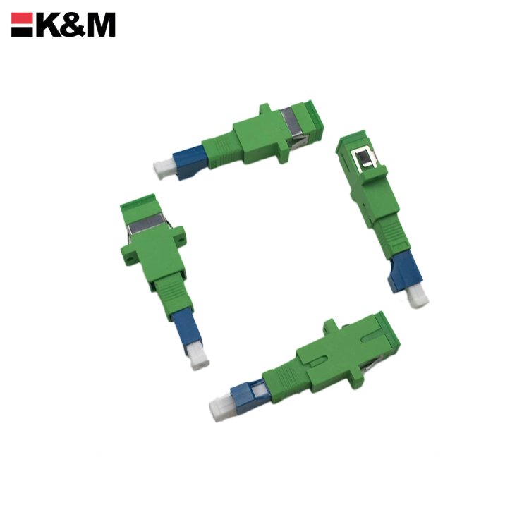 SC/APC female to LC/PC Female Simplex Singlemode Fiber Optic Hybird Adapter