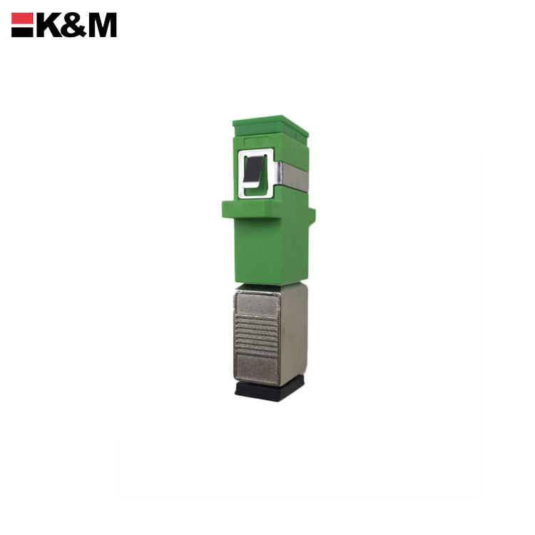 SC/APC female to SC/PC Female Simplex Singlemode Fiber Optic Hybird Adapter