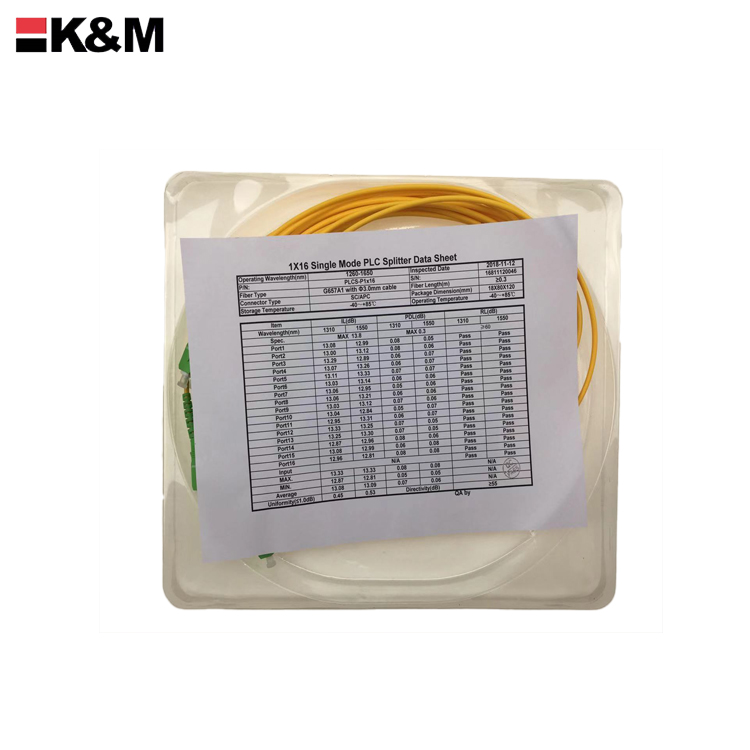 SC/APC PLC Splitter 1:16 box type 3.0mm  with numbers pass 3D test