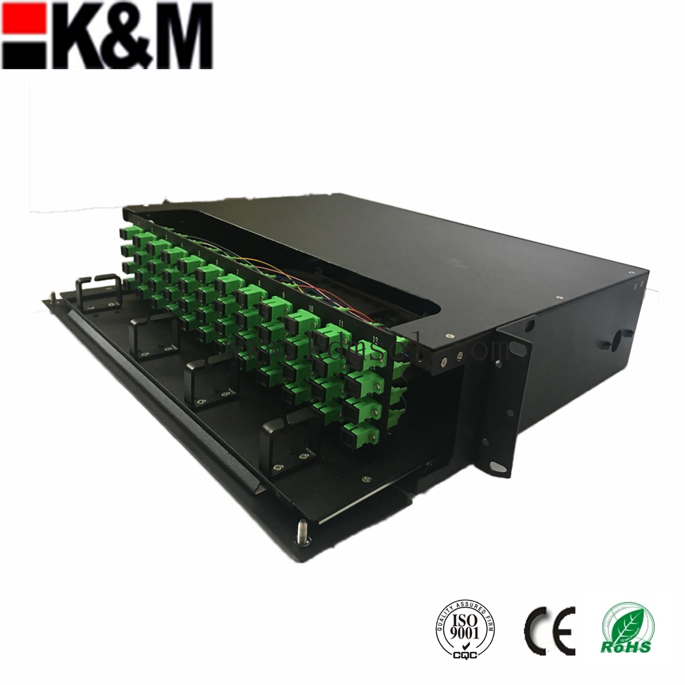 48 cores SC simplex Optical Fiber Patch Panel Slide in type 19'' 2U height