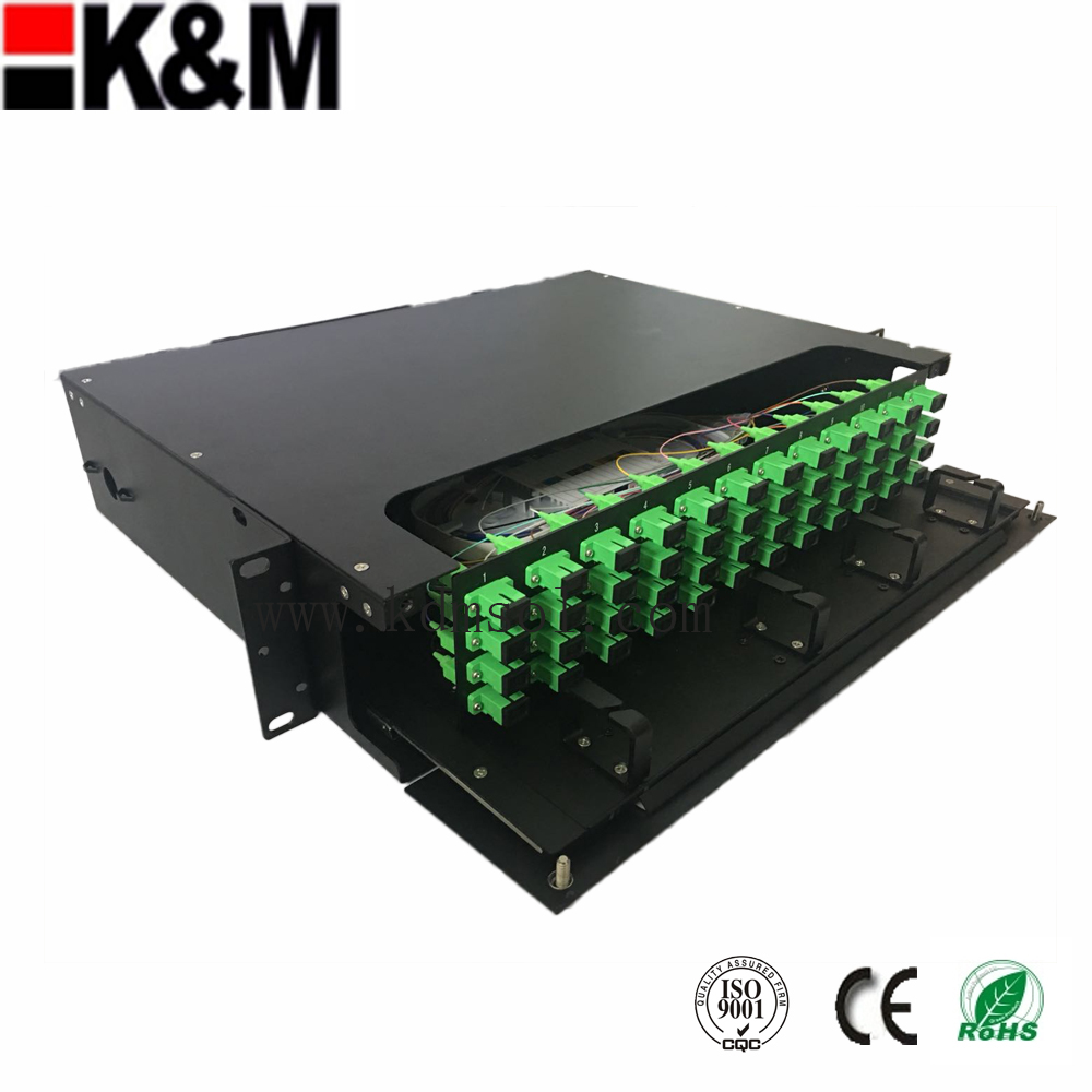 48 cores SC simplex Optical Fiber Patch Panel Slide in type 19'' 2U height