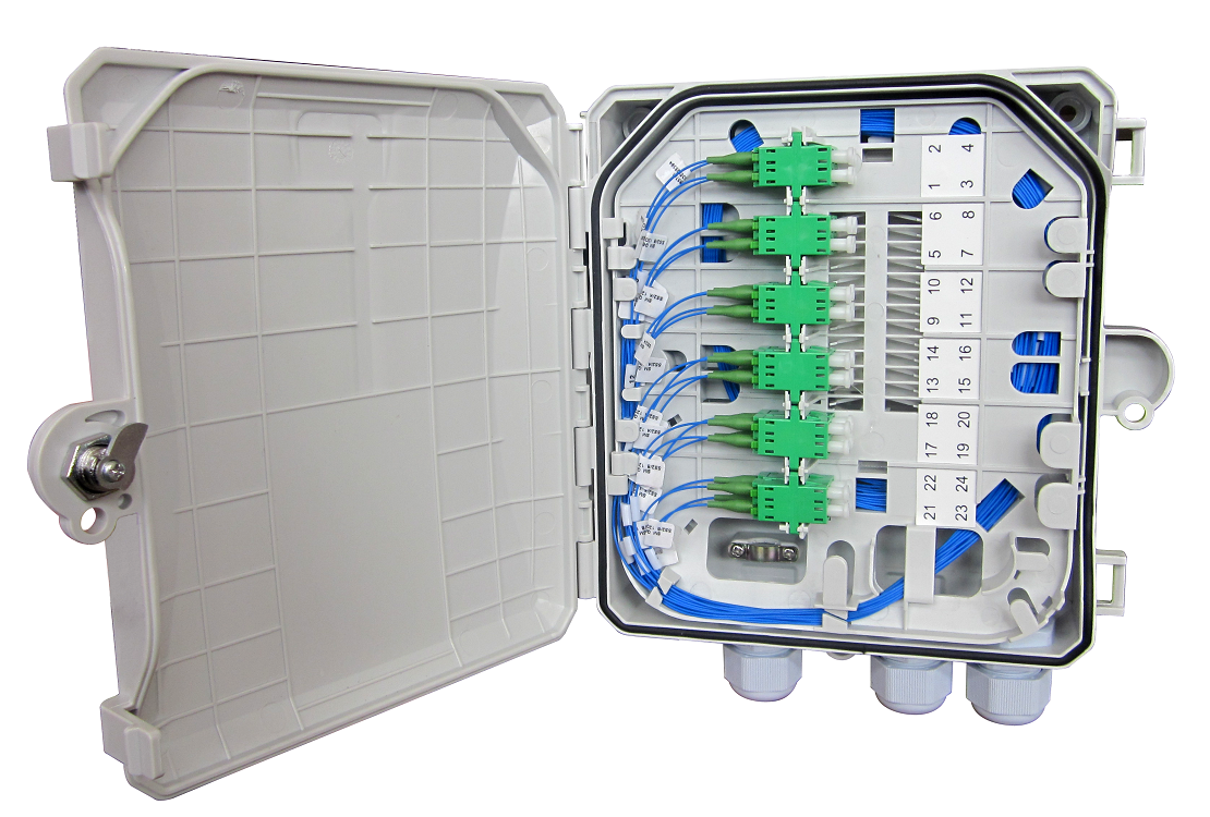 FTTH Fiber optic termination box  LC Duplex 24 Ports