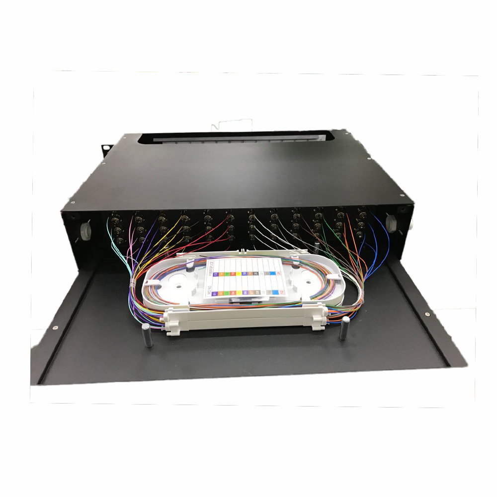 Fiber Optic Patch Panel  36 Fibers SC/APC coupler, 2U, with all accessories (3 pecs SC/APC SM 12 fiber  integrated colored  pigtail /G652,Φ0.9,1.5m, 36 pecs SC/APC simplex  adaptor, Spiral tubes, heat shrinks and cassettes of 12core 3 pcs)