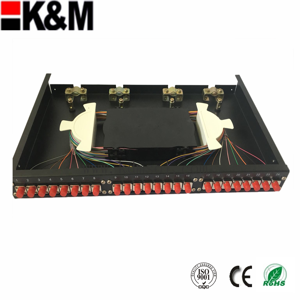 24 cores LC simplex Optical Fiber Patch Panel fix type