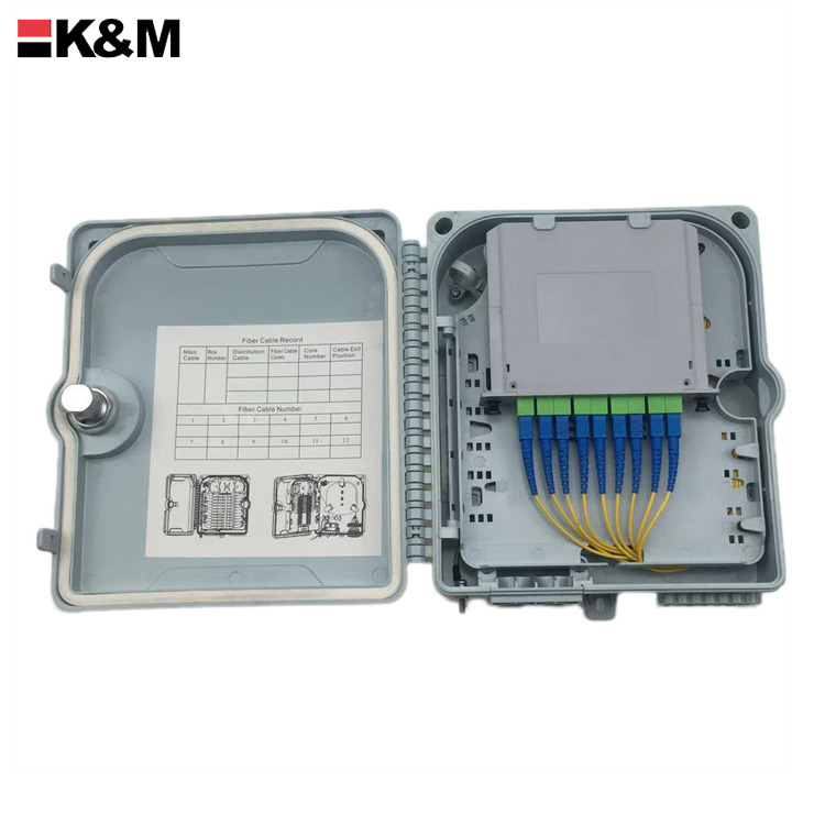 FTTH Fiber optic splitter box 8 ports