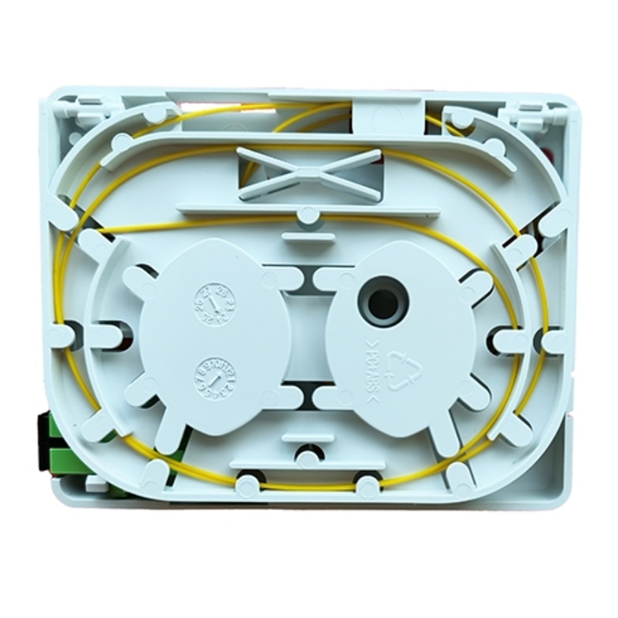 2 Port FTTH indoor fiber optic customer outlet terminal box for home network