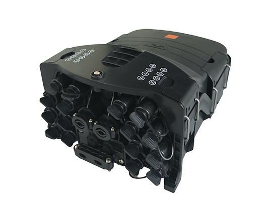 Black IP68 waterproof pre-terminated fiber access terminal exterior