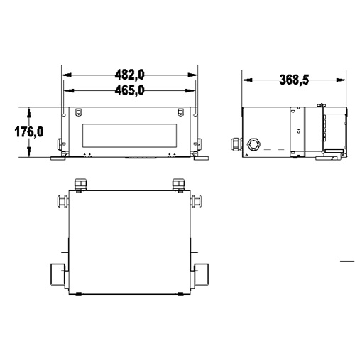 Front View of 4U Rack Mount Modular Optical Distribution Frame