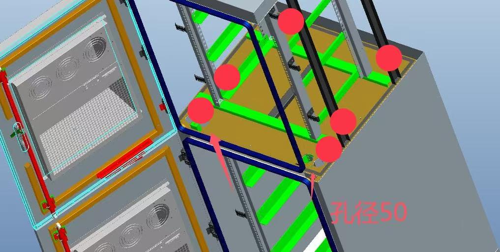 Internal Routing Holes 50mm